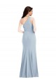Online One Shoulder Draped Cowl Neck Maxi Prom Dress UK
