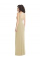 Online Wide Strap Slash Cutout Empire Crepe Prom Dress with Front Slit UK