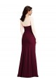 Online Strapless Crepe Maxi Prom Dress with Front Slit UK