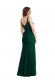 Online Square Neck Trumpet Maxi Prom Dress with Front Slit UK