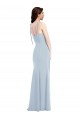 Online Bustier Style Crepe Prom Dress with Bow Straps UK