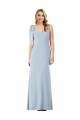 Online V-Back Bow Shoulder Trumpet Prom Dress UK