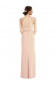 Online Halter Criss Cross Cutout Back Maxi Crepe Prom Dress UK