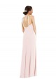 Online Criss Cross Halter Princess Line Trumpet Crepe Prom Dress UK