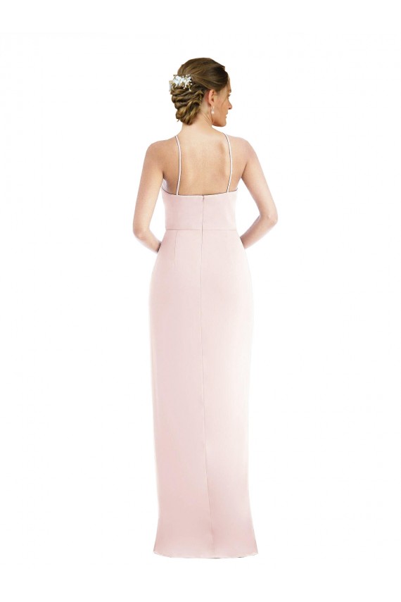 Online Halter Draped Tulip Skirt Maxi Prom Dress UK