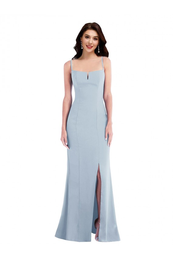 Online Flattering Trumpet Maxi Crepe Prom Dress with Front Slit UK