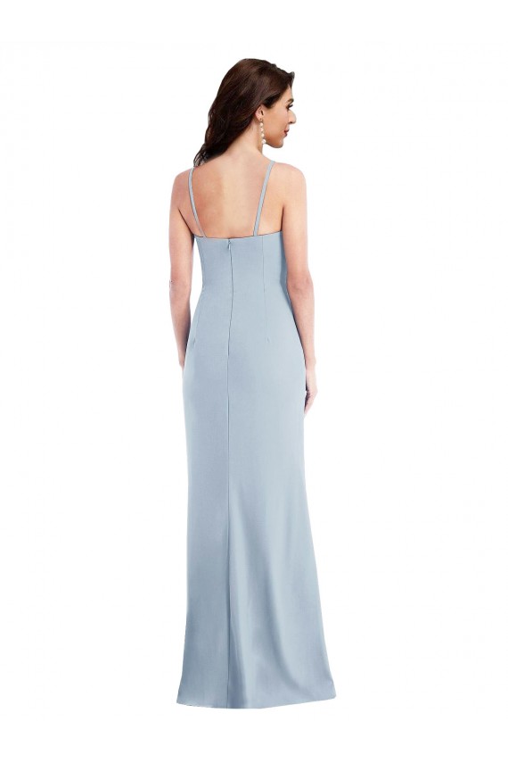 Online Flattering Trumpet Maxi Crepe Prom Dress with Front Slit UK