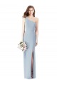Online One Shoulder Crepe Trumpet Prom Dress with Front Slit UK