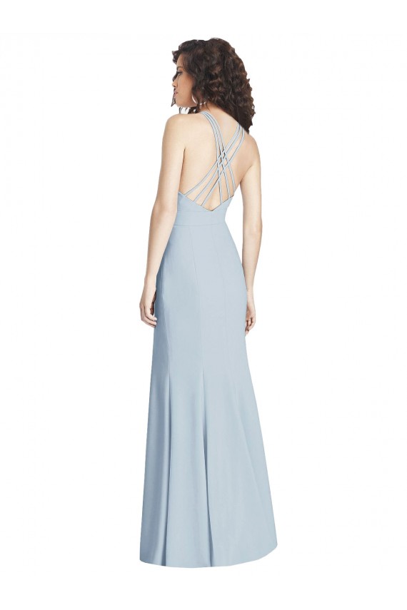 Online Criss Cross Open Back Trumpet Prom Dress UK
