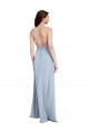 Online Fit and Flare High Neck Crepe Prom Dress with Side Slit UK