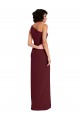 Online Sleek One Shoulder Long Crepe Prom Dress with Daring Slit UK