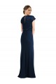 Online Soft Bow Blouson Bodice Trumpet Crepe Prom Dress UK