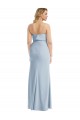 Online Strapless Overlay Bodice Crepe Maxi Prom Dress with Front Slit UK