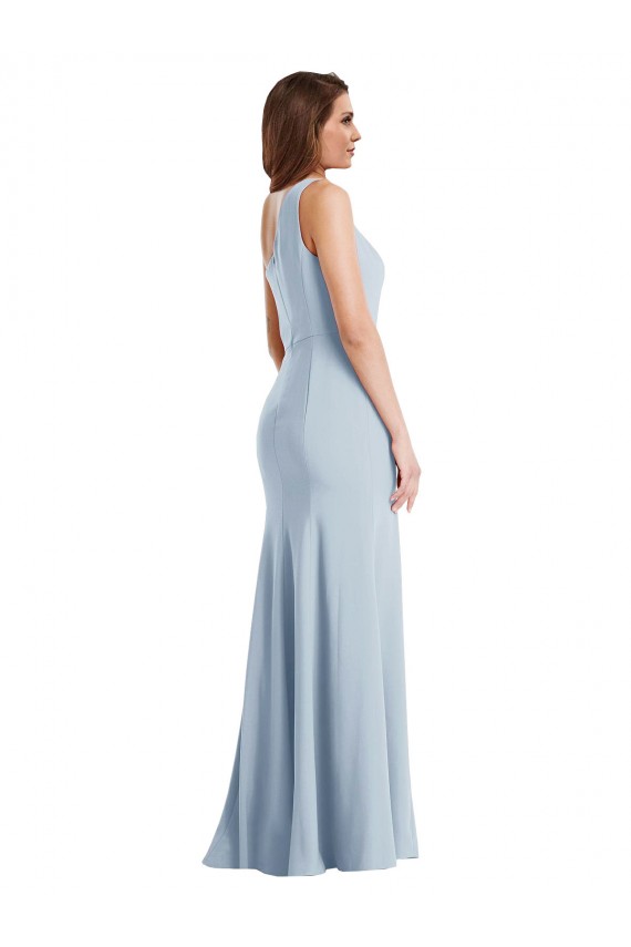 Online Bold One Shoulder Trumpet Maxi Crepe Prom Dress UK