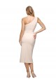 Online Midi Length One Shoulder Crepe Cocktail Prom Dress / Homecoming Dress with Thigh High Side Split UK