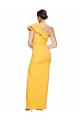 Online One Shoulder Floor Length Crepe Prom Dress with Thigh High Split UK