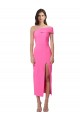 Online One Shoulder Neckline Short Midi Length Crepe Cocktail Prom Dress / Homecoming Dress UK