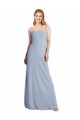 Online Straight Neckline Crepe Slip Prom Dress with Strappy Back UK