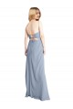Online Straight Neckline Crepe Slip Prom Dress with Strappy Back UK