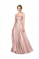 Online Long Plated Strapless Sweetheat Stretch Satin Prom Dress UK