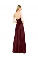 Online Sleek Spaghetti Straps V-Neck Stretch Satin Prom Dress with Center Front Slit UK