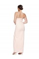 Online Cowl Neck Strapless Stretch Satin Prom Dress with High Split UK