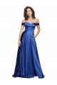 Online Ball Gown Off the Shoulder Sweetheart Stretch Satin Prom Dress UK