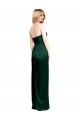 Online Scooped Strapless Neckline Stretech Satin Prom Dress with Side Slit UK