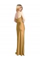 Online Sleek Strapless Long A-Line Stretch Satin Prom Dress UK