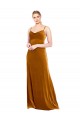 Online Long Velvet Cowl Neck Slip Prom Dress UK