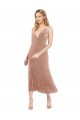 Online Midi Length Short V-Neck Velvet Cocktail Prom Dress / Homecoming Dress with Notched Neckline UK