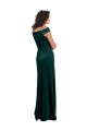 Online Floor Length Cap Sleeves Long Velvet Prom Dress with High Side Slit UK