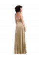 Online Square Neck Velvet Maxi Prom Dress with Front Slit & Pockets UK