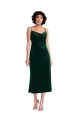 Online Midi Length Cowl Neck Velvet Short Slip Cocktail Prom Dress / Homecoming Dress UK