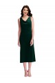 Online Cowl Neck Velvet Midi Length Cocktail Prom Dress / Homecoming Dress UK