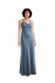 Online Cowl Neck Velvet Maxi Slip Prom Dress UK