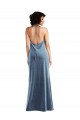Online Cowl Neck Velvet Maxi Slip Prom Dress UK