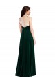 Online Velvet Halter Maxi Prom Dress with Front Slit & Pockets UK