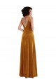 Online Twist Front Cutout Velvet Maxi Prom Dress with Pockets UK