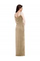Online Asymmetrical One Shoulder Velvet Maxi Slip Prom Dress UK