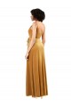 Online Romantic Velvet Floor Length Prom Dress with Wrap Detail UK
