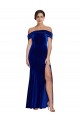 Online Full Length Long Velvet Prom Dress with Side Split UK