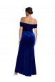 Online Full Length Long Velvet Prom Dress with Side Split UK