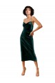 Online Midi Length Sleek Cowl Neckline Short Velvet Cocktail Prom Dress / Homecoming Dress UK