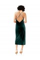 Online Midi Length Sleek Cowl Neckline Short Velvet Cocktail Prom Dress / Homecoming Dress UK